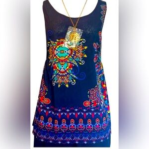 NWT LAVISH BEAUTIFUL WOMEN SLEEVELESS TANK TOP WITH NECKLACE size SMALL